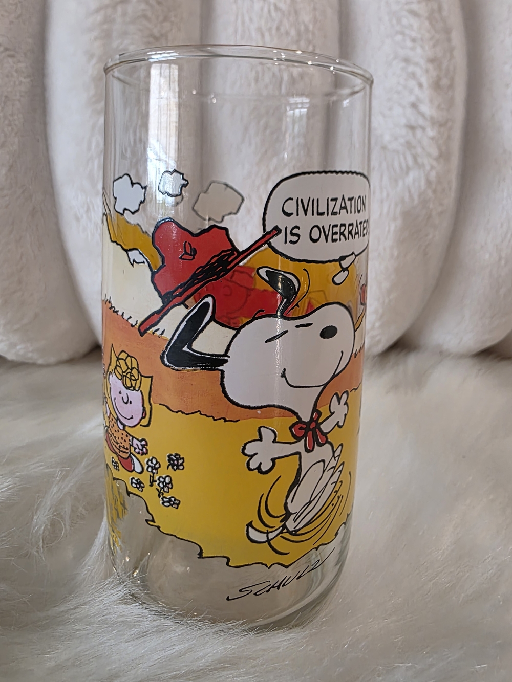 Snoopy Peanuts Tall Glass - McDonalds Vintage - Picture 9 of 11